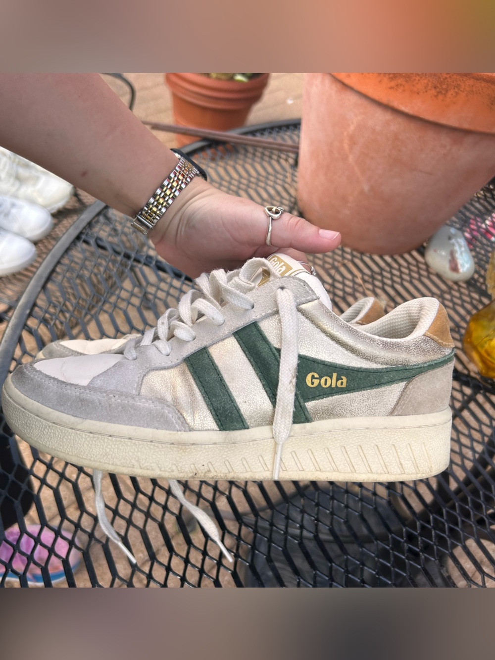 Gola Classics Women's Superslam Blaze Sneakers evergreen and silver